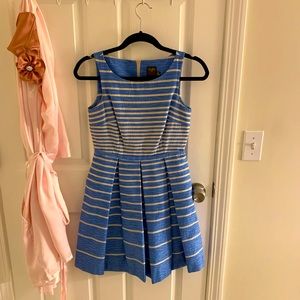 Taylor blue striped dress, like new!